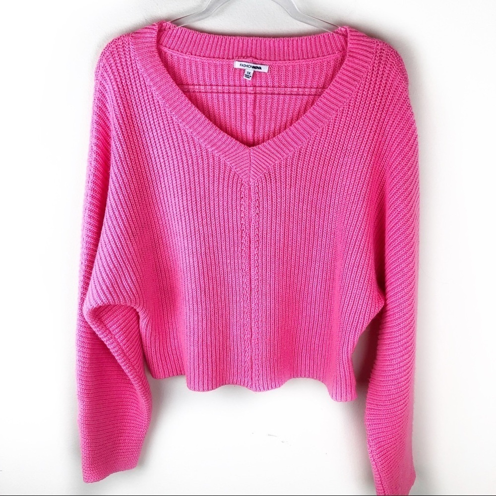 Fashion Nova- Baby Take Me Back sweater candy pink - Picture 1 of 12